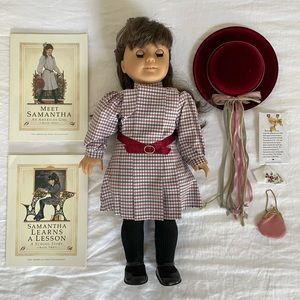Pleasant Company Original Samantha Doll with First Edition books and accessories